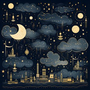 Esta é uma coleção de ilustrações de fantasia isoladas dos elementos do céu 2