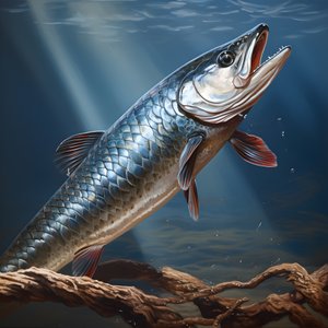 Um snoek, um tipo de peixe, foi apanhado numa linha de pesca 4