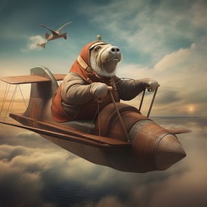 Uma morsa pilota um avião 1