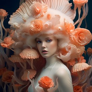 Um retrato de perto das belas flores subaquáticas das anémonas-do-mar Actinia Goettin 3