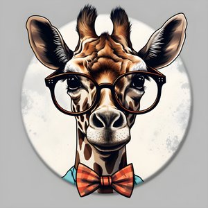Girafa com óculos 1