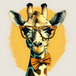 Girafa com óculos 2