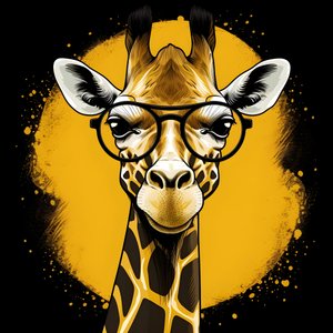 Girafa com óculos 4