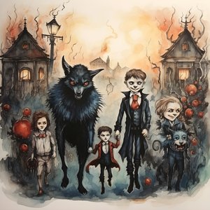 Halloween com vampiros e lobisomens 4