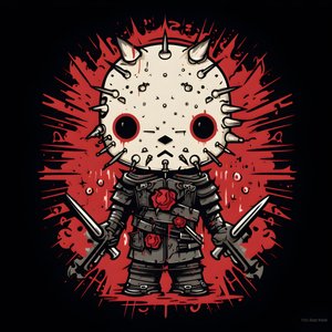 Camisola Hello Kitty als Pinhead Desenho 1