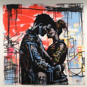 Homem e mulher abraçam-se 1