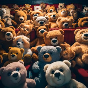 Milhões de ursos de peluche num cinema 4
