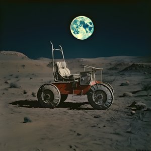 Besouro da lua, paisagem lunar com crateras 3