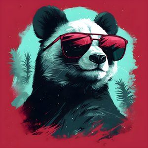 Panda com óculos 2