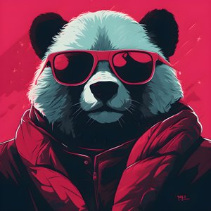 Panda com óculos 3