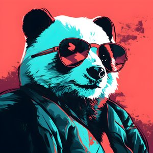 Panda com óculos 4