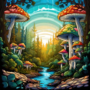 Cogumelo e floresta 2