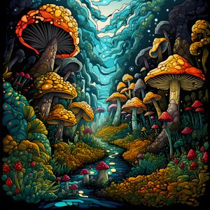 Cogumelo e floresta 3