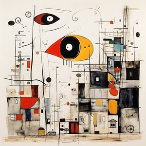 Ilustrações surreais de Joan Miró. 3