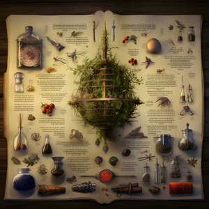 Representações visuais de teorias sobre o manuscrito, tais como guias de medicina herbal, línguas extraterrestres e embustes sofisticados.  2