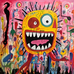 uma pintura acrílica ruidosa 4