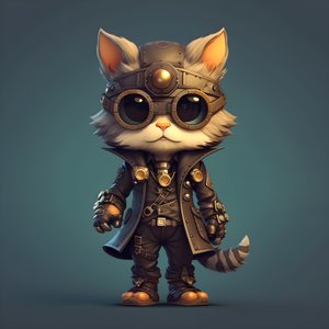 gato antropomórfico bonito 2