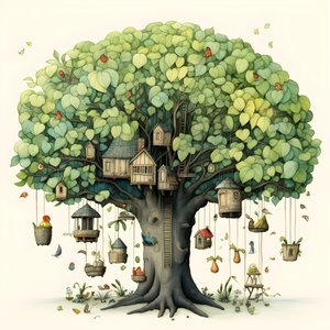 ilustração para crianças árvores 3