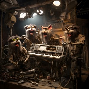 animatrónicos de animais assustadores, peludos e partidos que tocam música num palco 4