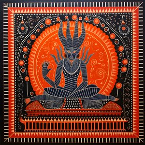 o diabo lucifer reclina-se num palácio diabólico 1