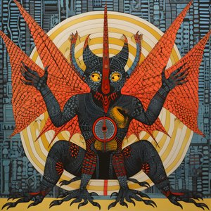 o diabo lucifer reclina-se num palácio diabólico 3
