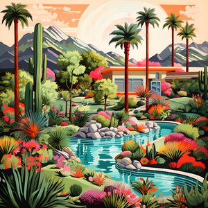 ilustração pormenorizada de Palm Springs 4