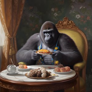 um gorila a comer 3