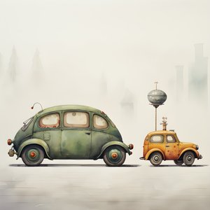um carro grande e um carro pequeno 4