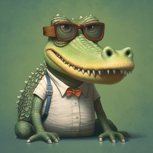 um crocodilo de estilo cómico 2