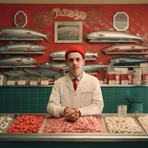 uma imagem surrealista de um peixeiro polaco da década de 1950 1