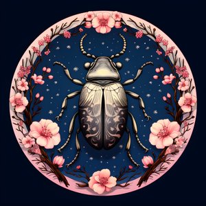 uma ilustração de um cobre ilustrado com cogumelos no fundo 1 de Kurt Heppke