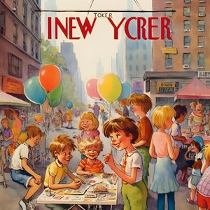 farbenfrohes new yorker capa vintage cartoon gag 2