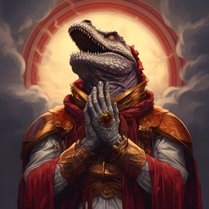 rainha assassina a rezar T-Rex 4