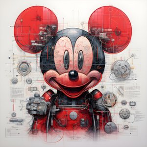 desenhos técnicos de Cyberpunk Mickey Mouse 3