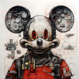 Desenhos técnicos do Cyberpunk Mickey Mouse 4