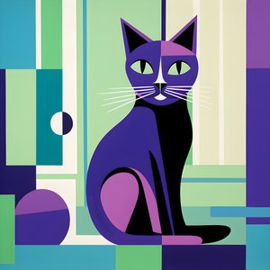 para criar um contraste apelativo, o conteúdo do gato prateado assenta no estilo de linhas limpas modernistas 3