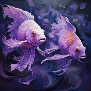 dois peixes de cor púrpura 2