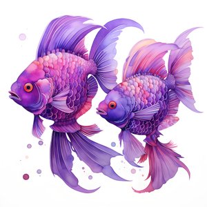 dois peixes de cor púrpura 3
