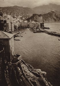 Itália: Camogli, Riviera (foto a p/b) de Kurt Hielscher