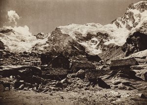 Itália: Monte Rosa (foto p/b) de Kurt Hielscher