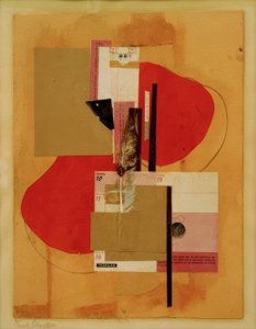2 manchas vermelhas de Kurt Schwitters