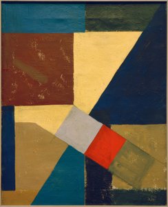 Composição abstrata de Kurt Schwitters