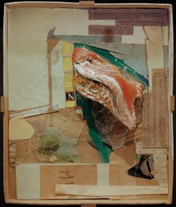 Sem título (foto com madeira de raiz ou composição com caixa) de Kurt Schwitters