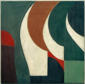 Sem título (foto com três foices brancas) de Kurt Schwitters