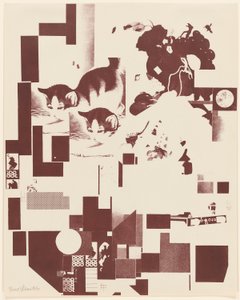 Sem título, nº 5 de 6 do portfólio Merz 3. Kurt Schwitters 6 litografias. pasta Merz. Primeiro portfólio da editora Merz (Merz 3. Kurt Schwitters 6 lithos. Merz Portfolio. Primeiro Portfólio da Editora Merz) de Kurt Schwitters
