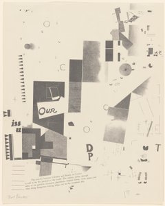 Sem título, nº 6 de 6 do portfólio Merz 3. Kurt Schwitters 6 litografias. pasta Merz. Primeiro portfólio da editora Merz (Merz 3. Kurt Schwitters 6 lithos. Merz Portfolio. Primeiro Portfólio da Editora Merz) de Kurt Schwitters