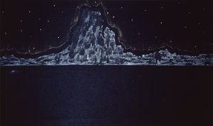 Erupção da meia-noite, 2004 (aguarela sobre papel)