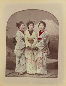 [Três raparigas] de Kusakabe Kimbei