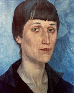 Retrato de Anna Akhmatova, poetisa russa de Kuzma Sergeevich Petrov Vodkin