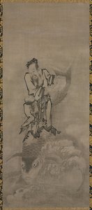 Hotei com Imortais Daoístas, final de 1600-início de 1700.